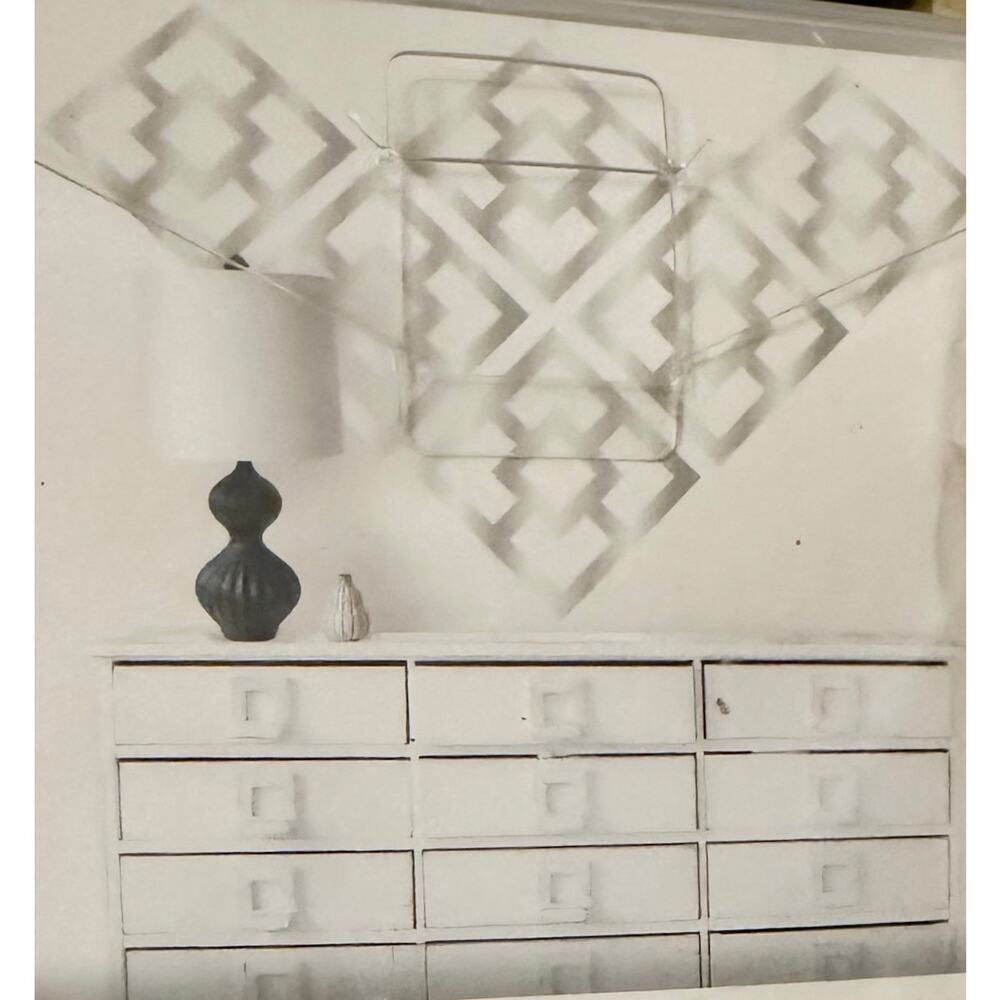 NIB Jonathan Adler Wallpops Peel/Stick
Wall Art Kit-Silver Metallic Nixon